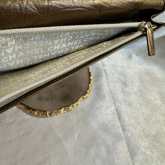Chanel Cambon Bronze Gold CC Logo Long Wallet - Picture 10 of 12